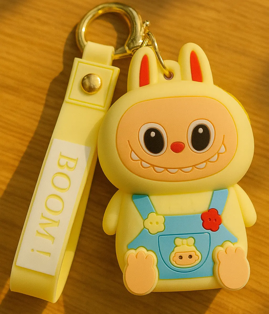 Labubu Flocked Bunny Wrist-Strap Keychain TrendyZone