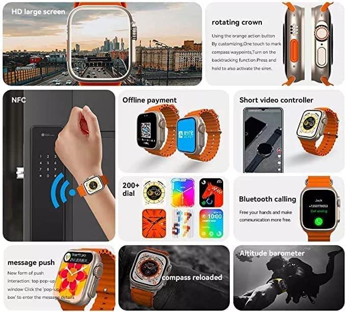 T800 Smartwatch 1.99 inch Adeeba's Collection