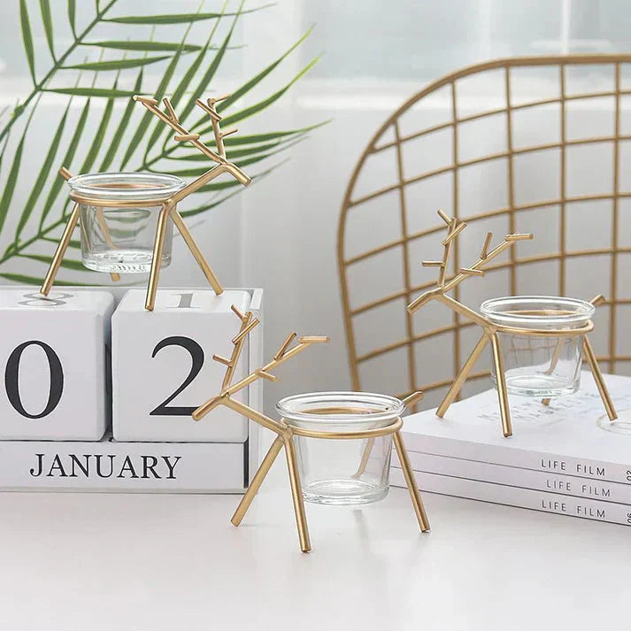 Wrought Iron Fawn Candle Holder UAE