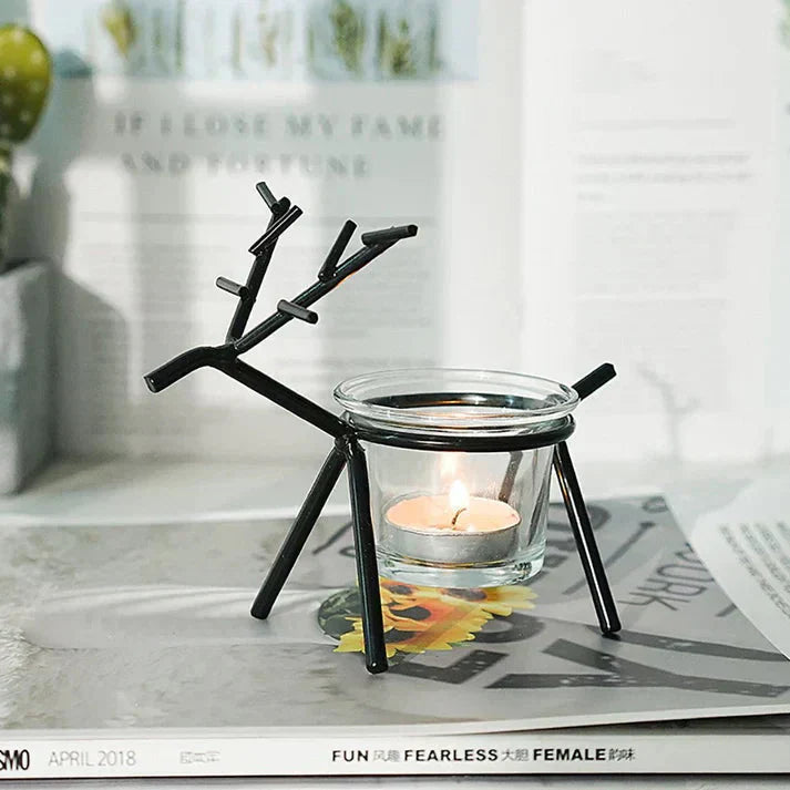 Wrought Iron Fawn Candle Holder UAE